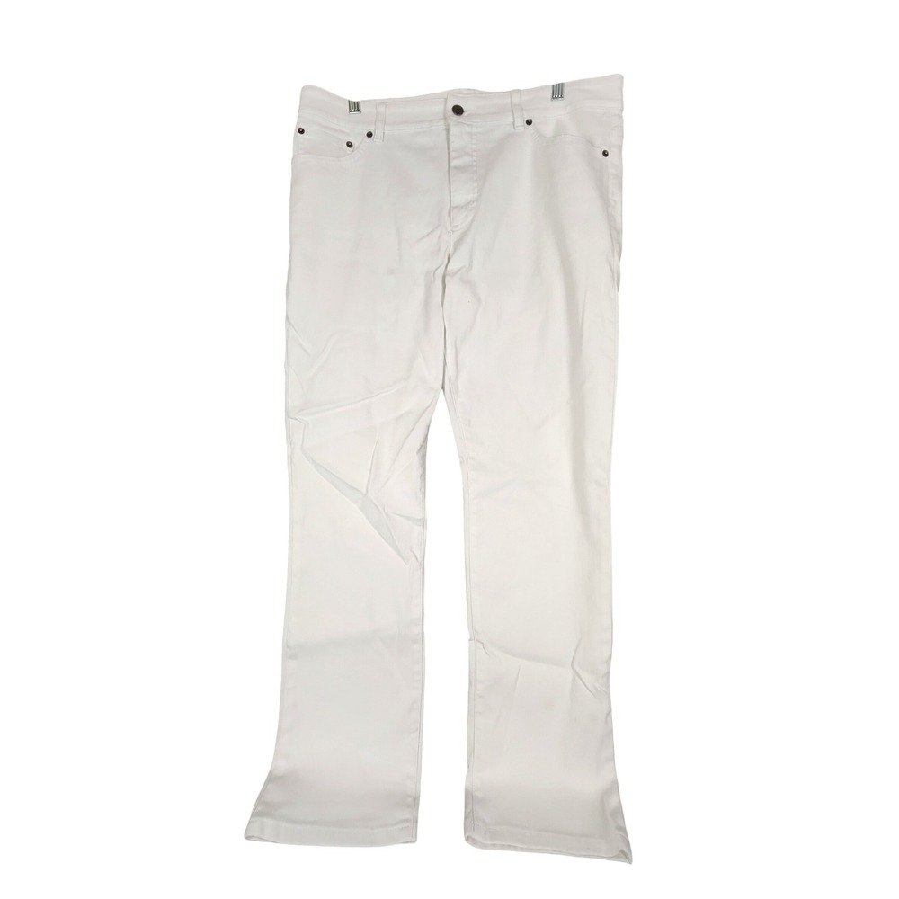 Lauren Jeans‎ Co. Ralph Lauren White Jeans Size 14 Bootcut Classic Denim Pants